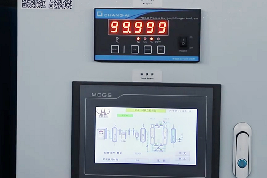 99.999%窒素発生装置を検査するため工場を訪れたイランの顧客